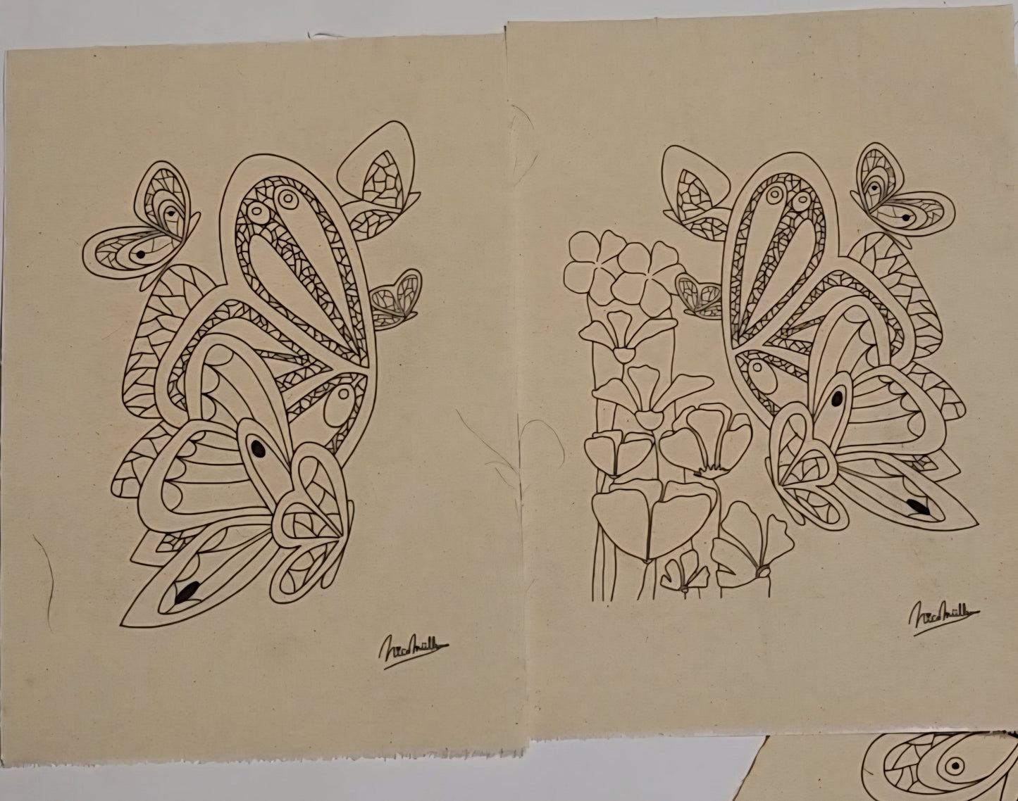 LAMINA BORDAR O PINTAR DISEÑO MIX DE MARIPOSAS