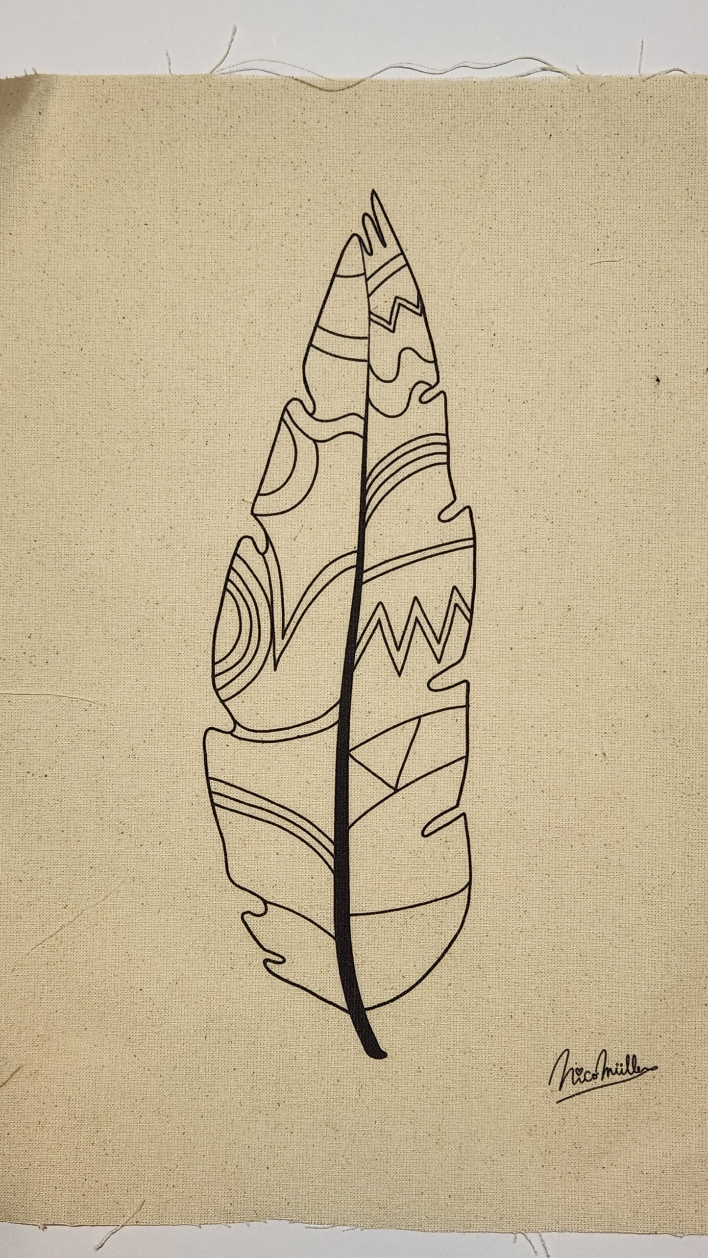 LAMINA PARA BORDAR U PINTAR DISEÑO PLUMA