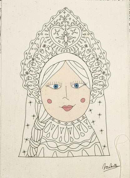 MATRIOSKAS PARA BORDAR DISEÑO RETRATO REINA