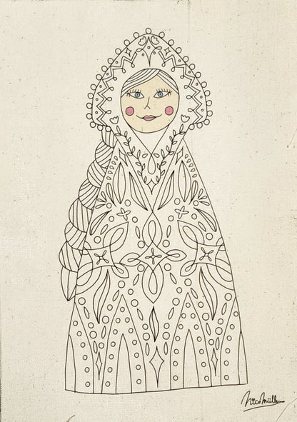 MATRIOSKA PARA BORDAR DISEÑO FLORAL