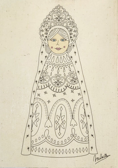 MATRIOSKAS PARA BORDAR DISEÑO REINA