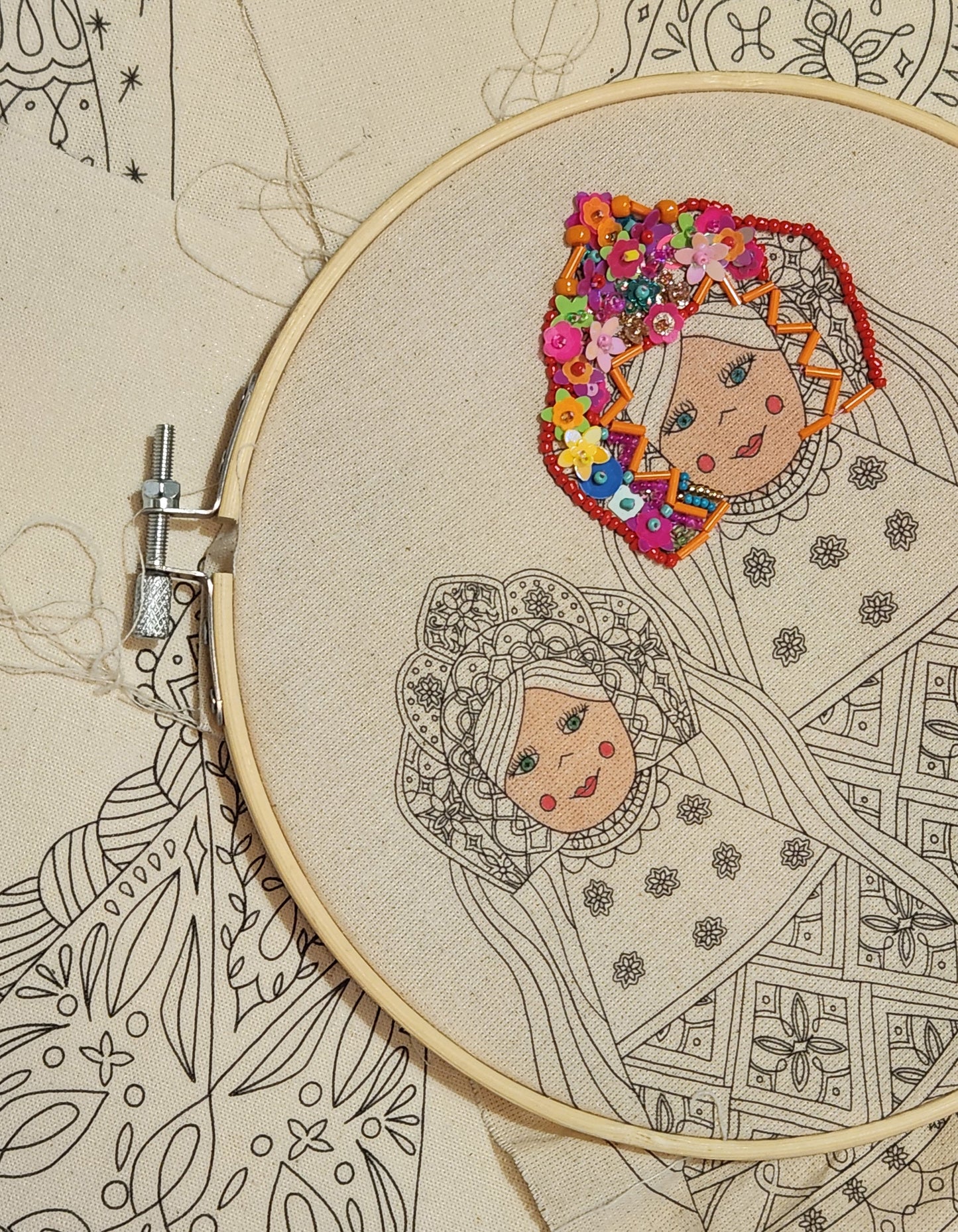 MATRIOSKAS PARA BORDAR DISEÑO REINA