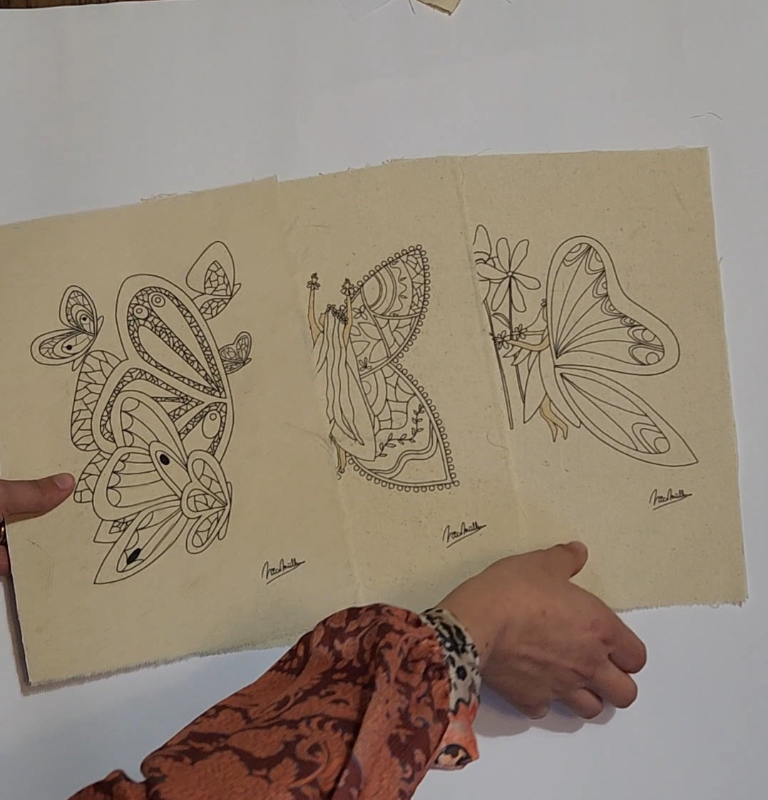 LAMINA BORDAR O PINTAR DISEÑO MIX DE  MARIPOSAS