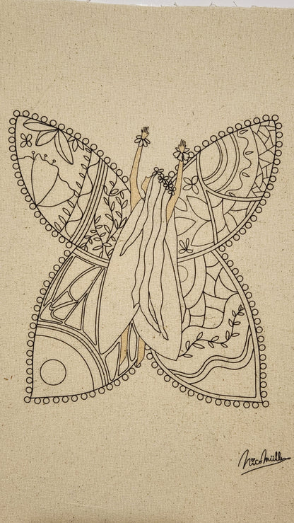 LAMINA PARA BORDAR O PINTAR DISEÑO HADA CHAMELEON