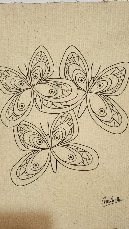 LAMINA PARA BORDAR O PINTAR DISEÑO  BUTTERFLIES